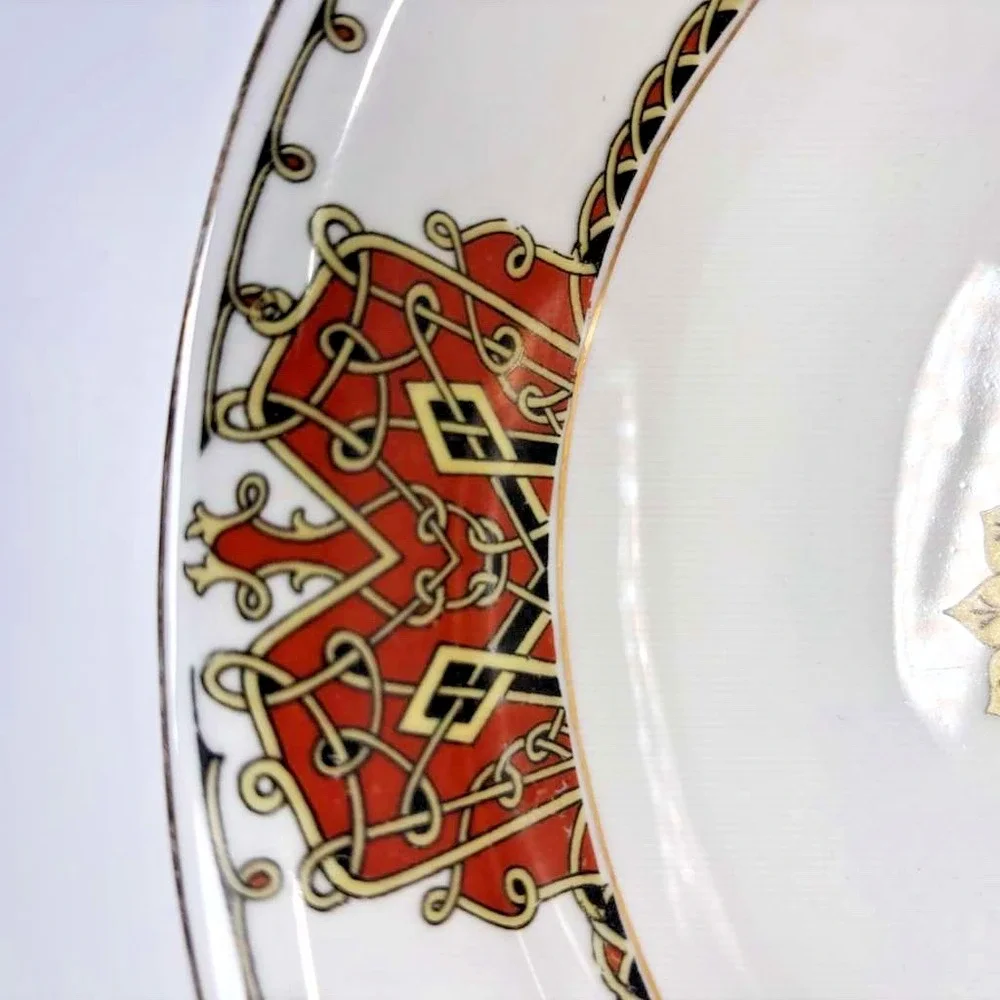 Antique C Tielsch Altwasser Germany Porcelain Oval Serving Bowl Moorish 1909